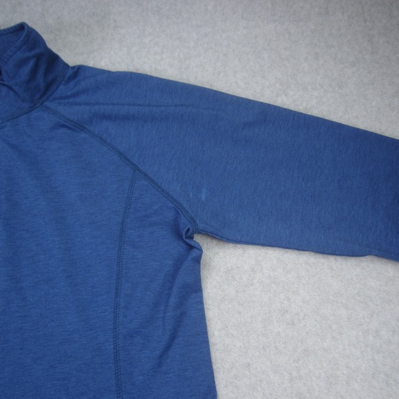 ORVIS Pullover Mens Medium Blue Trout Bum Quarter Zip Stretch Outdoor Golf - Picture 4 of 12